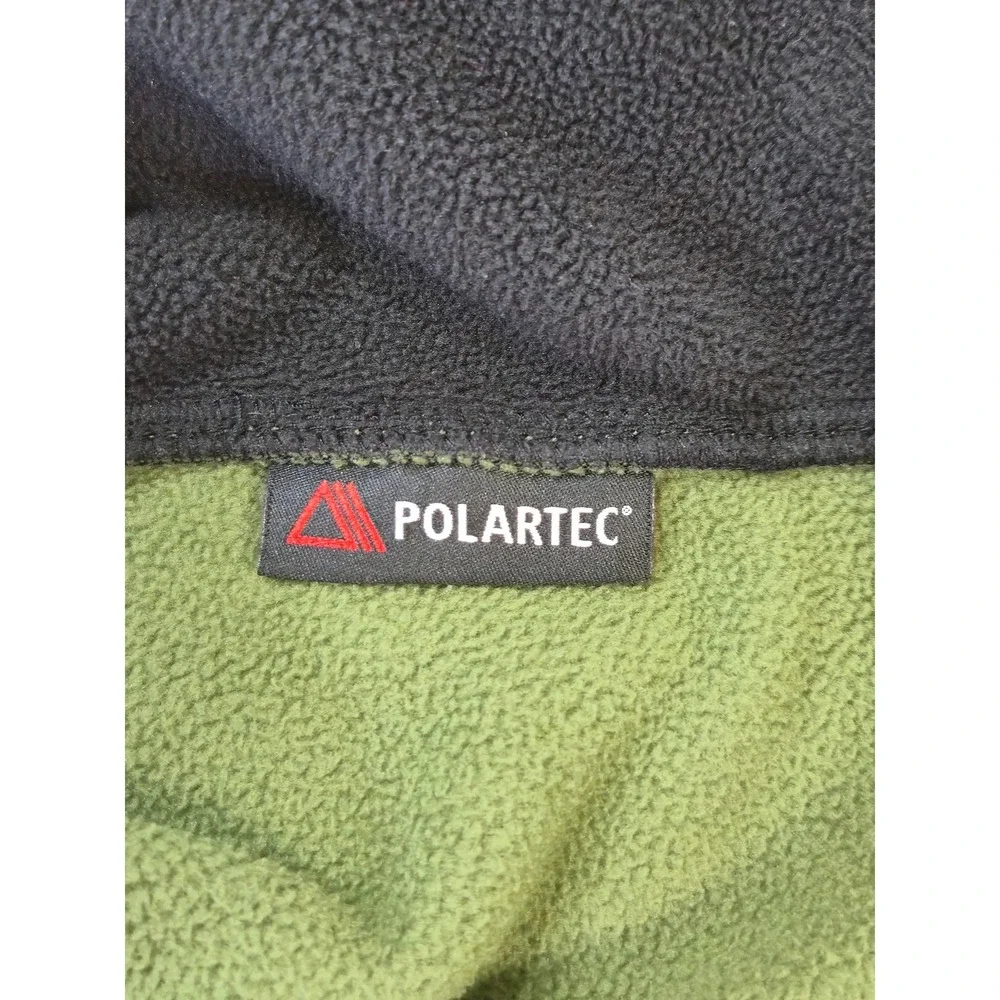 The North Face Mens Full Zip Fleece Jacket Olive Green Black A7SP FW14 Large